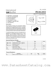IRLML2402 datasheet pdf International Rectifier