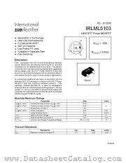 IRLML5103PBF datasheet pdf International Rectifier