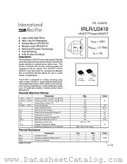 IRLR3410 datasheet pdf International Rectifier