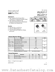 IRLU3717 datasheet pdf International Rectifier