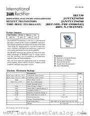 JANTXV2N6760 datasheet pdf International Rectifier