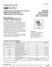 JANTX2N6770 datasheet pdf International Rectifier