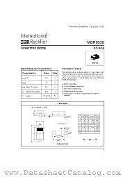 MBR0520 datasheet pdf International Rectifier