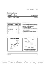 MBR1100 datasheet pdf International Rectifier