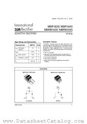 MBR1645 datasheet pdf International Rectifier