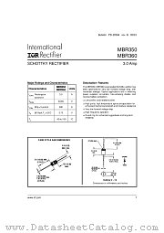 MBR350 datasheet pdf International Rectifier