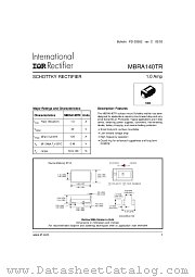 MBRA140TR datasheet pdf International Rectifier