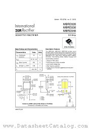 MBRD320 datasheet pdf International Rectifier