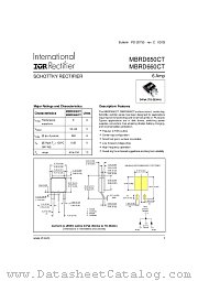 MBRD660CT datasheet pdf International Rectifier