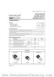 MURB1620CTTRR datasheet pdf International Rectifier