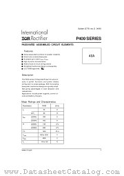P402W datasheet pdf International Rectifier