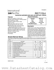 RIC7113L4 datasheet pdf International Rectifier