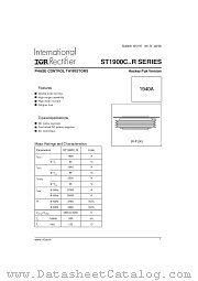 ST1900C50R0 datasheet pdf International Rectifier
