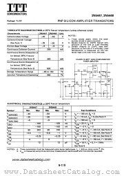 2N5448 datasheet pdf ITT Semiconductors