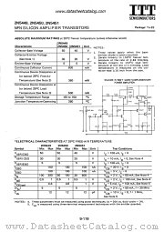 2N5451 datasheet pdf ITT Semiconductors