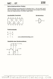 MIC7407J datasheet pdf ITT Semiconductors
