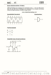 MIC5417N datasheet pdf ITT Semiconductors
