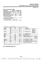 MPS3703 datasheet pdf ITT Semiconductors