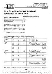 MPS3708 datasheet pdf ITT Semiconductors