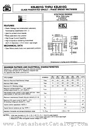 KBJ606G datasheet pdf Jinan Gude Electronic Device