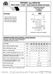 KBP206G datasheet pdf Jinan Gude Electronic Device