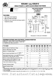 KBU606 datasheet pdf Jinan Gude Electronic Device