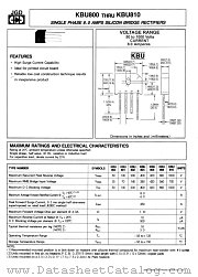 KBU801 datasheet pdf Jinan Gude Electronic Device