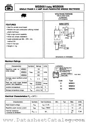 MSB054 datasheet pdf Jinan Gude Electronic Device