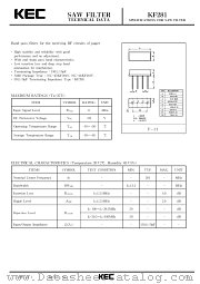 KF281 datasheet pdf Korea Electronics (KEC)
