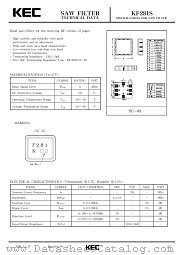 KF281S datasheet pdf Korea Electronics (KEC)
