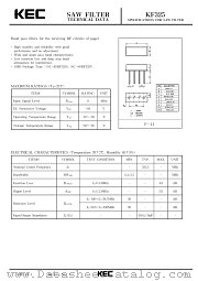 KF325 datasheet pdf Korea Electronics (KEC)