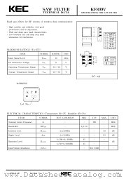 KF899V datasheet pdf Korea Electronics (KEC)