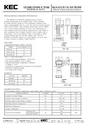 KIA431BF datasheet pdf Korea Electronics (KEC)