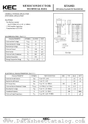 KTA1021 datasheet pdf Korea Electronics (KEC)