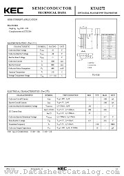 KTA1272 datasheet pdf Korea Electronics (KEC)