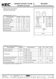 KTA1279 datasheet pdf Korea Electronics (KEC)