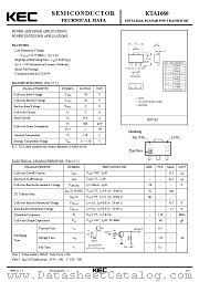 KTA1666 datasheet pdf Korea Electronics (KEC)