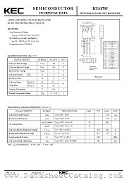KTA1705 datasheet pdf Korea Electronics (KEC)