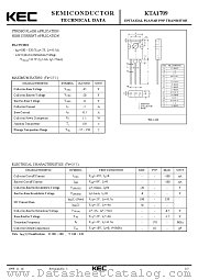KTA1709 datasheet pdf Korea Electronics (KEC)