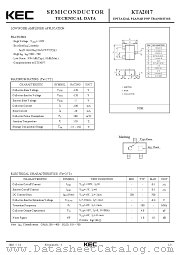 KTA2017 datasheet pdf Korea Electronics (KEC)