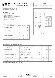 KTA708 datasheet pdf Korea Electronics (KEC)