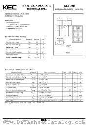 KTA733B datasheet pdf Korea Electronics (KEC)