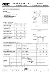 KTB1124 datasheet pdf Korea Electronics (KEC)
