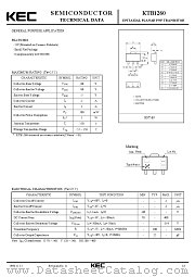KTB1260 datasheet pdf Korea Electronics (KEC)