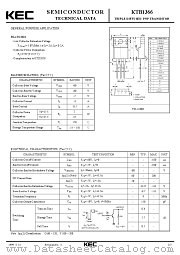 KTB1366 datasheet pdf Korea Electronics (KEC)