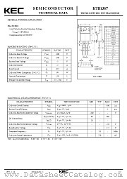 KTB1367 datasheet pdf Korea Electronics (KEC)