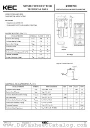 KTB2510 datasheet pdf Korea Electronics (KEC)