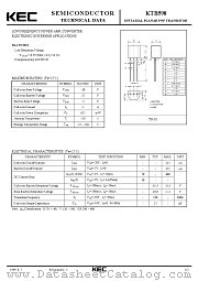 KTB598 datasheet pdf Korea Electronics (KEC)