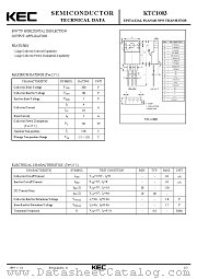KTC1003 datasheet pdf Korea Electronics (KEC)