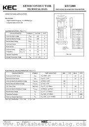 KTC2800 datasheet pdf Korea Electronics (KEC)